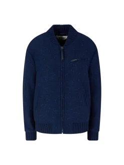 Bomberjacke 'Winslow' aus Schurwolle und Cashmere Marineblau