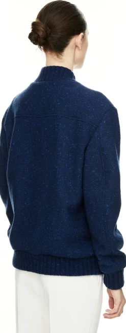 Bomberjacke 'Winslow' aus Schurwolle und Cashmere Marineblau