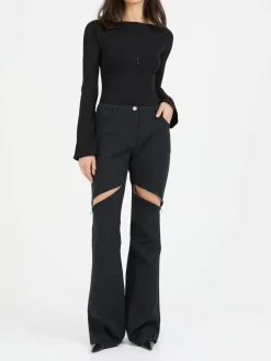 Bootcut-Hose 'Ellipse' Schwarz