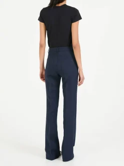 Bootcut Hose Marineblau