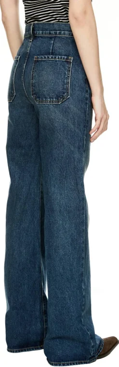 Bootcut-Jeans 'Edira' Mittelblau
