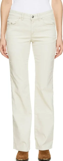 Boot-Cut Jeans 'Kelly' aus Cordsamt Crème