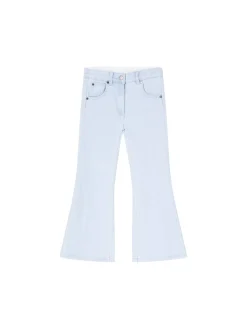 Boot-Cut Jeans mit Logo-Schriftzug Hellbalu