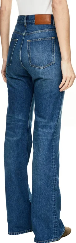 Boot-Cut Jeans Mittelblau