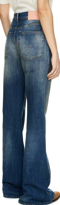 Boot-Cut Jeans Mittelblau