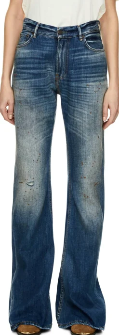 Boot-Cut Jeans Mittelblau