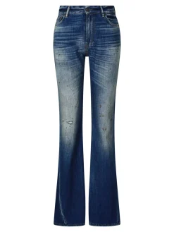 Boot-Cut Jeans Mittelblau