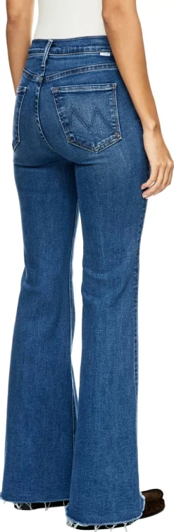 Boot-Cut Jeans 'The Doozy Sneak Fray' Mittelblau
