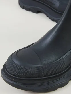 Boots mit breiter Gummisohle Schwarz