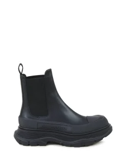 Boots mit breiter Gummisohle Schwarz