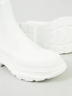 Boots mit breiter Gummisohle Weiß