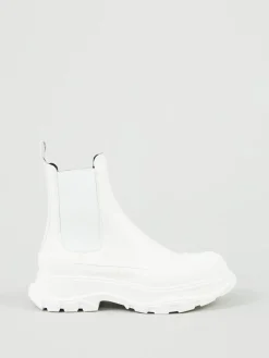 Boots mit breiter Gummisohle Weiß
