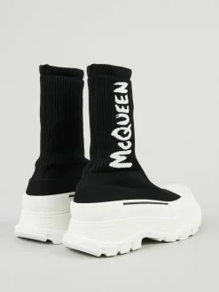 Boots mit Graffiti-Signatur Schwarz/Weiß