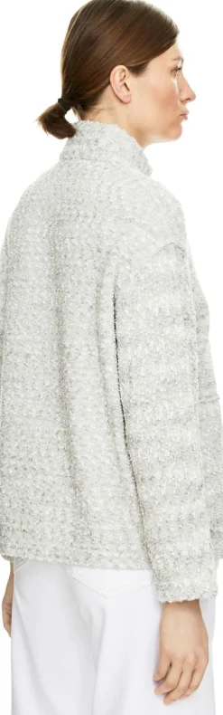 Bouclé Blazer aus Wolle Hellgrau