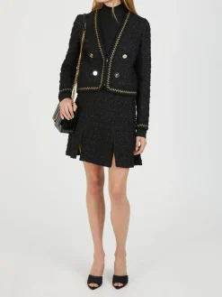 Boucle-Jacke Schwarz