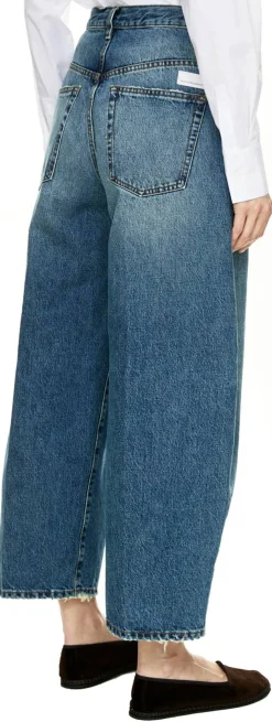 Boyfriend-Fit Jeans 'Milena' Mittelblau