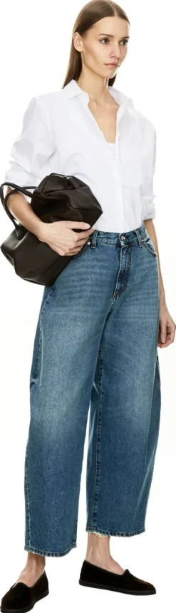 Boyfriend-Fit Jeans 'Milena' Mittelblau