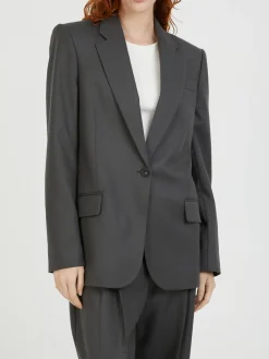 Boyfriend Wollblazer Anthrazit