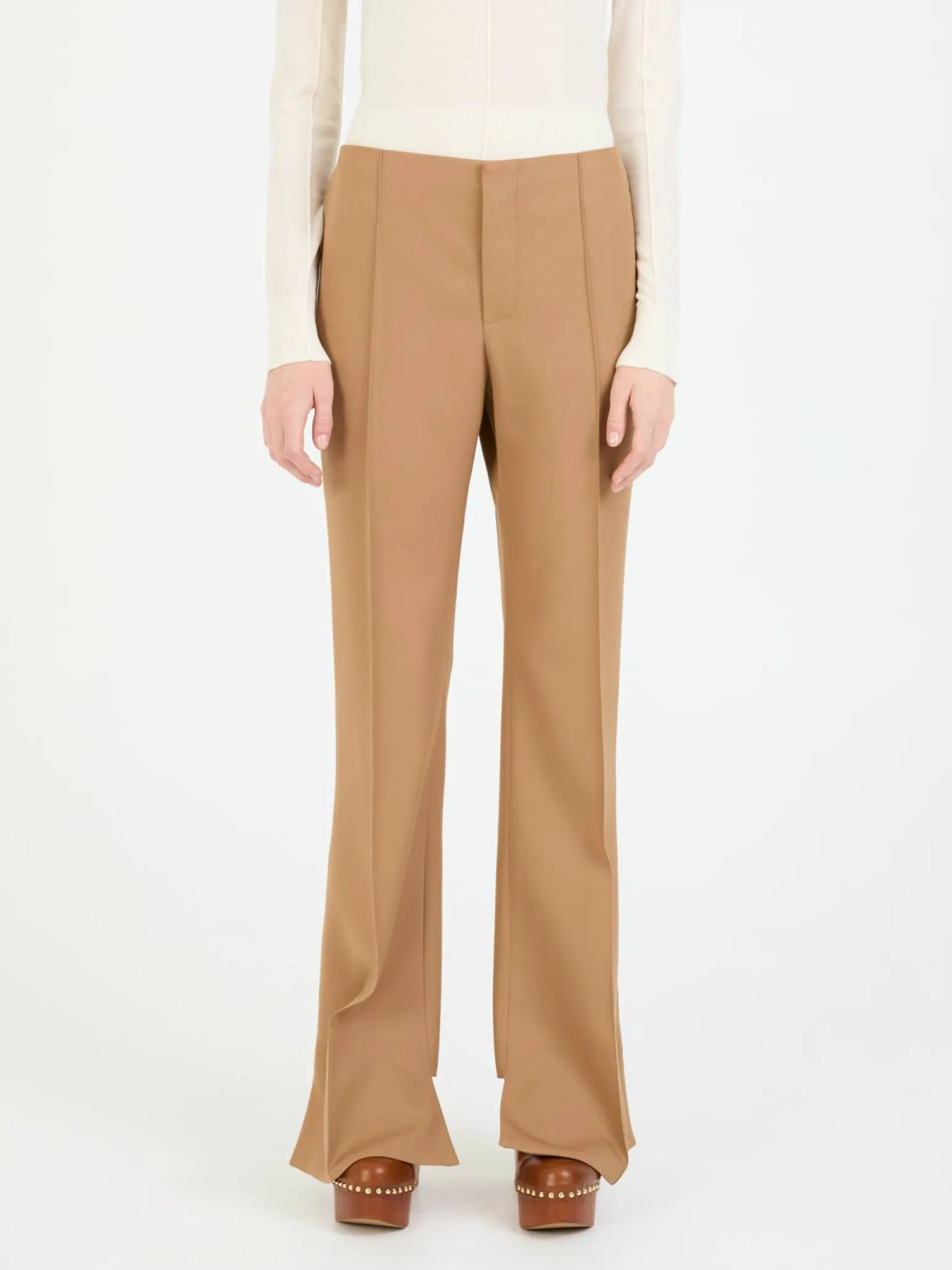 Broken-Heel Wollhose Braun