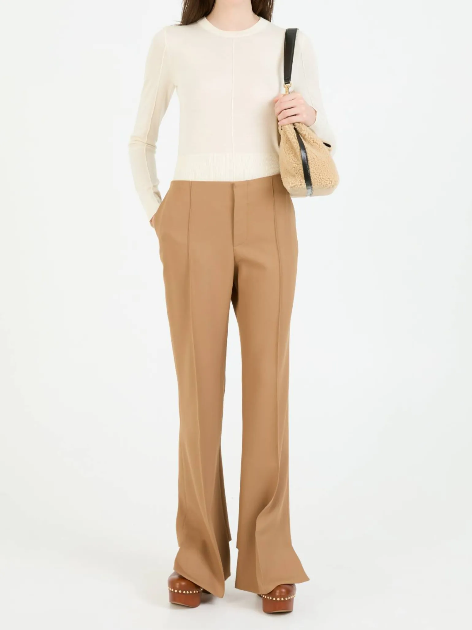 Broken-Heel Wollhose Braun
