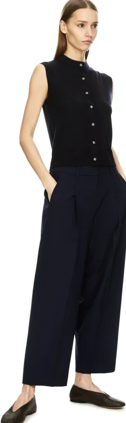 Bundfaltenhose 'Sloanne' Marineblau