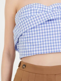 Bustier-Top Mittelblau