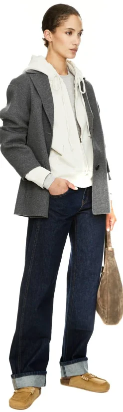 Cabanjacke 'Elfi' aus Schurwolle Grau