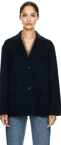 Cabanjacke 'Elfi' aus Schurwolle Marineblau