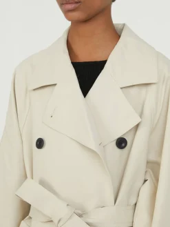 Canvas Trenchcoat 'Betty' Crème