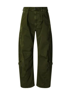 Cargohose 'Flight' mit Bundfalten Grün
