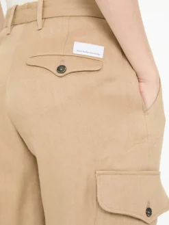 Cargohose 'Sophie' aus Leinen Beige
