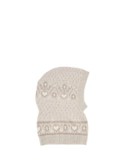 Cashmere-Balaklava 'Caspian' mit Fair-Isle-Muster Beige