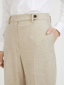 Cashmere-Hose Beige