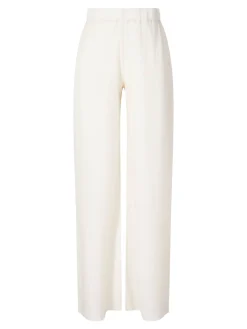 Cashmere-Hose mit geradem Bein Beige