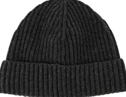 Cashmere-Mütze mit Anagram-Patch Schwarz