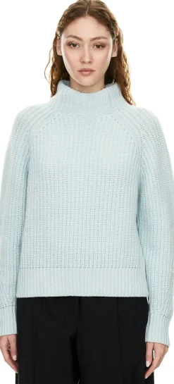 Cashmere-Pullover 'Bardelia' mit Stehkragen Gletscher