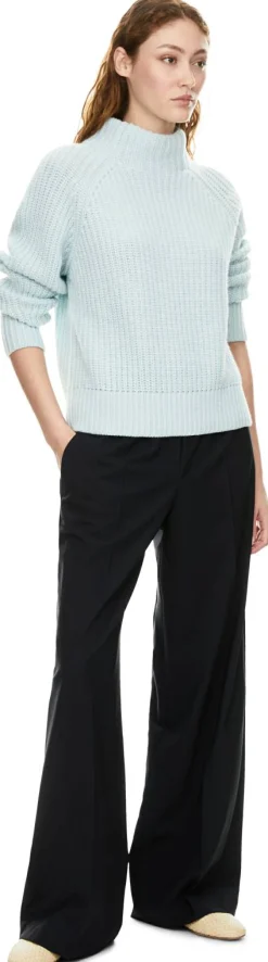 Cashmere-Pullover 'Bardelia' mit Stehkragen Gletscher