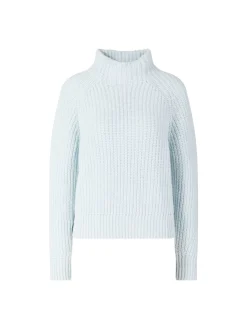 Cashmere-Pullover 'Bardelia' mit Stehkragen Gletscher