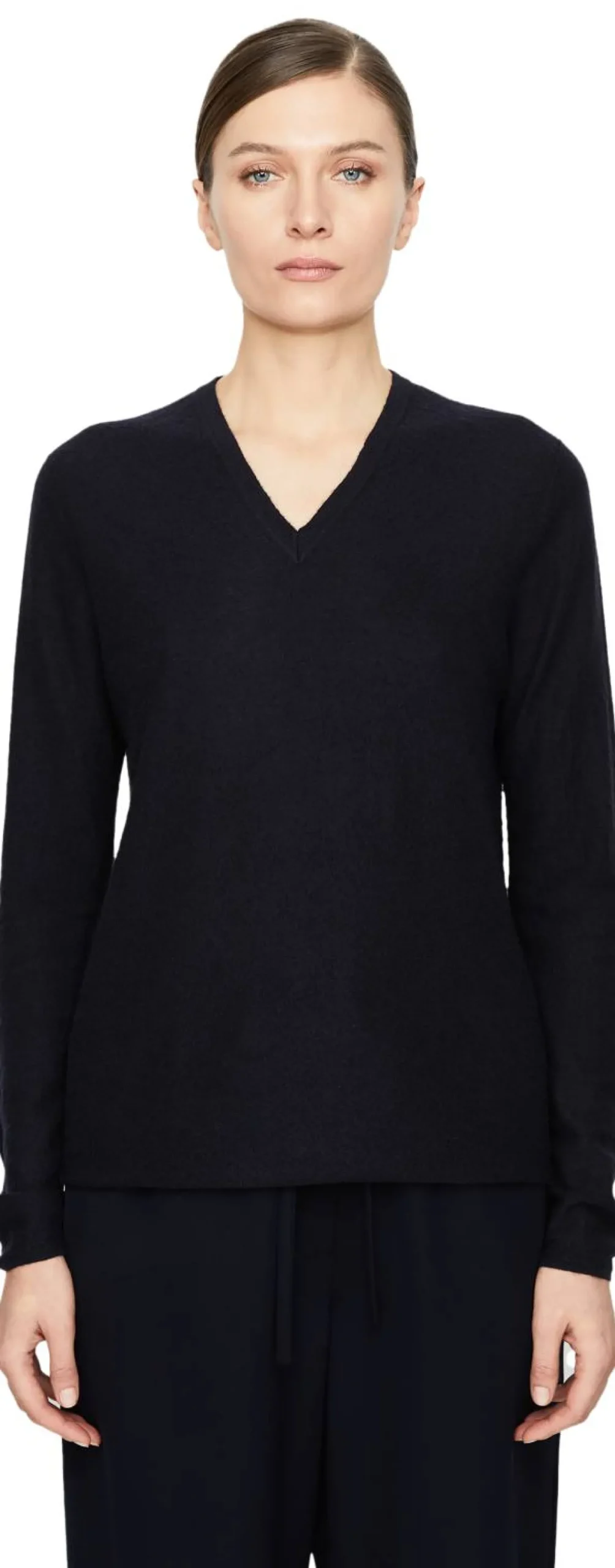 Cashmere-Pullover 'Manyar' mit V-Ausschnitt Marineblau