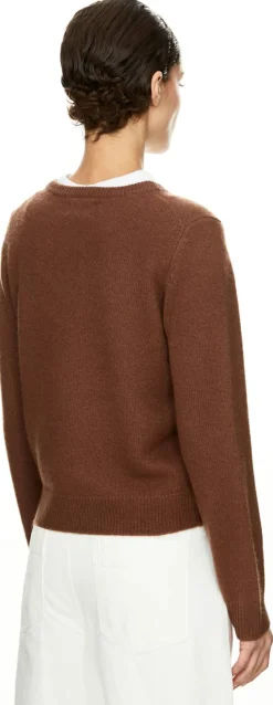 Cashmere-Pullover mit Rundhalsausschnitt Choc Mousse