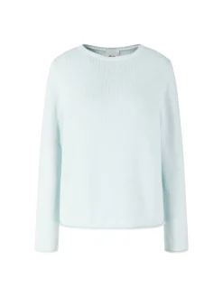 Cashmere-Pullover mit Rundhalsausschnitt Türkis