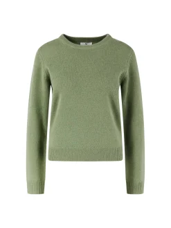 Cashmere-Pullover mit Rundhalsausschnitt Eucalyptus