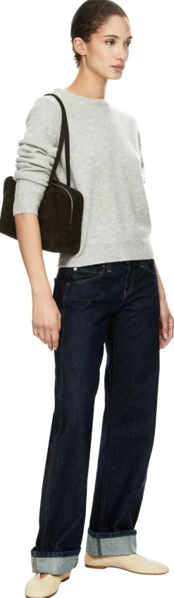 Cashmere-Pullover mit Rundhalsausschnitt Silver