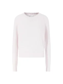 Cashmere-Pullover mit Rundhals Rosé