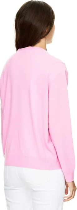 Cashmere-Pullover mit V-Ausschnitt Pink