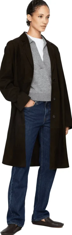Cashmere-Pullover 'Shrunken Jo' Grau