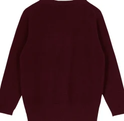 Cashmere-Rundhalspullover Bordeaux