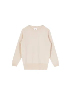 Cashmere-Rundhalspullover Beige