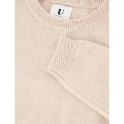 Cashmere-Rundhalspullover Beige