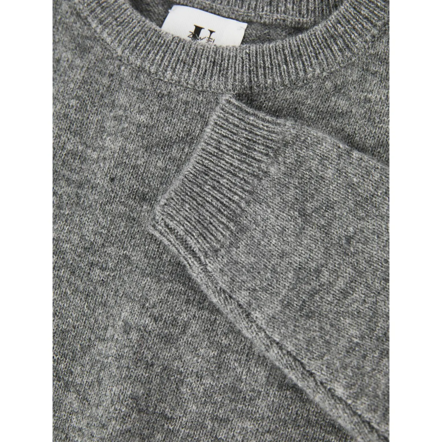 Cashmere-Rundhalspullover Grau